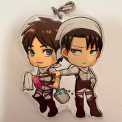 Attack on Titan Ichiban Kuji Eren Yeager & Levi Ackerman acrylic keychain