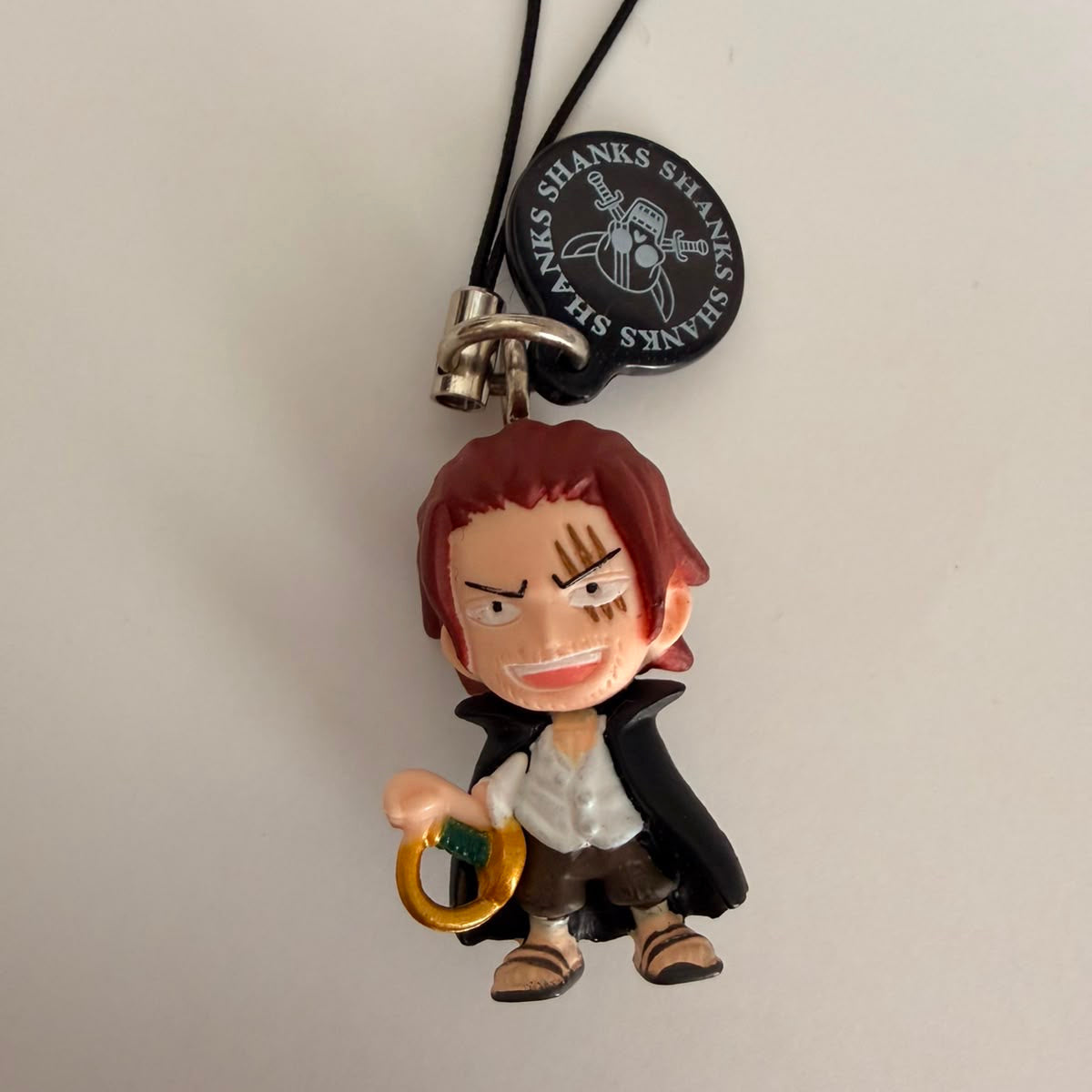 One Piece Shanks mini figurine strap keychain by Bandai