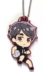 Haikyuu!! Deformed Rubber Gashapon Character Mascot Rubber Keychain