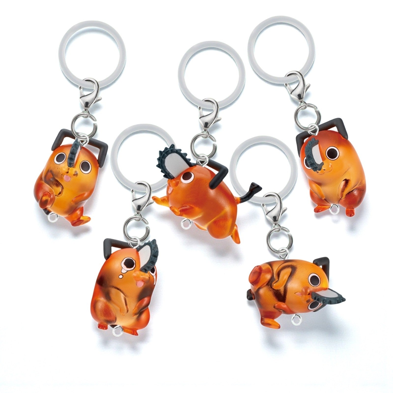 Chainsaw Man Pochita Mini Figure Keychain Transparent JP (1 Random Keychain) Gashapon