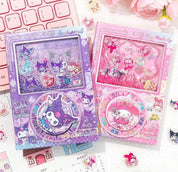 Sanrio Shaker Notebooks My Melody and Kuromi (1 random design)