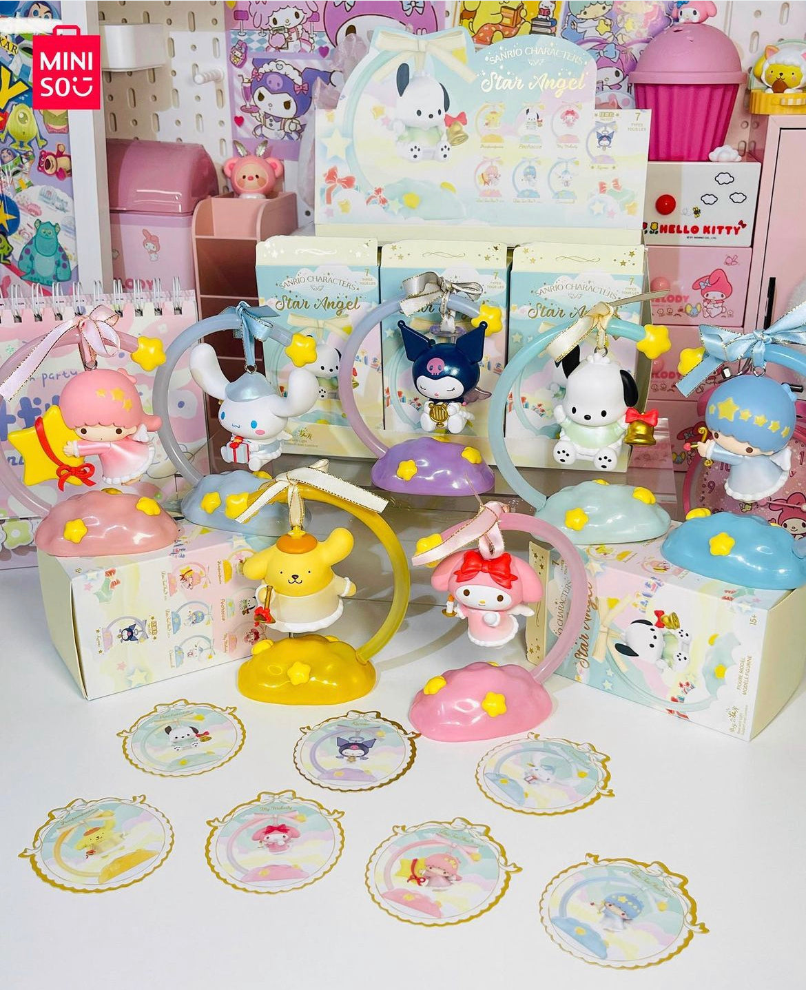 Sanrio Star Angel Blind Box Lamp Figures by Miniso