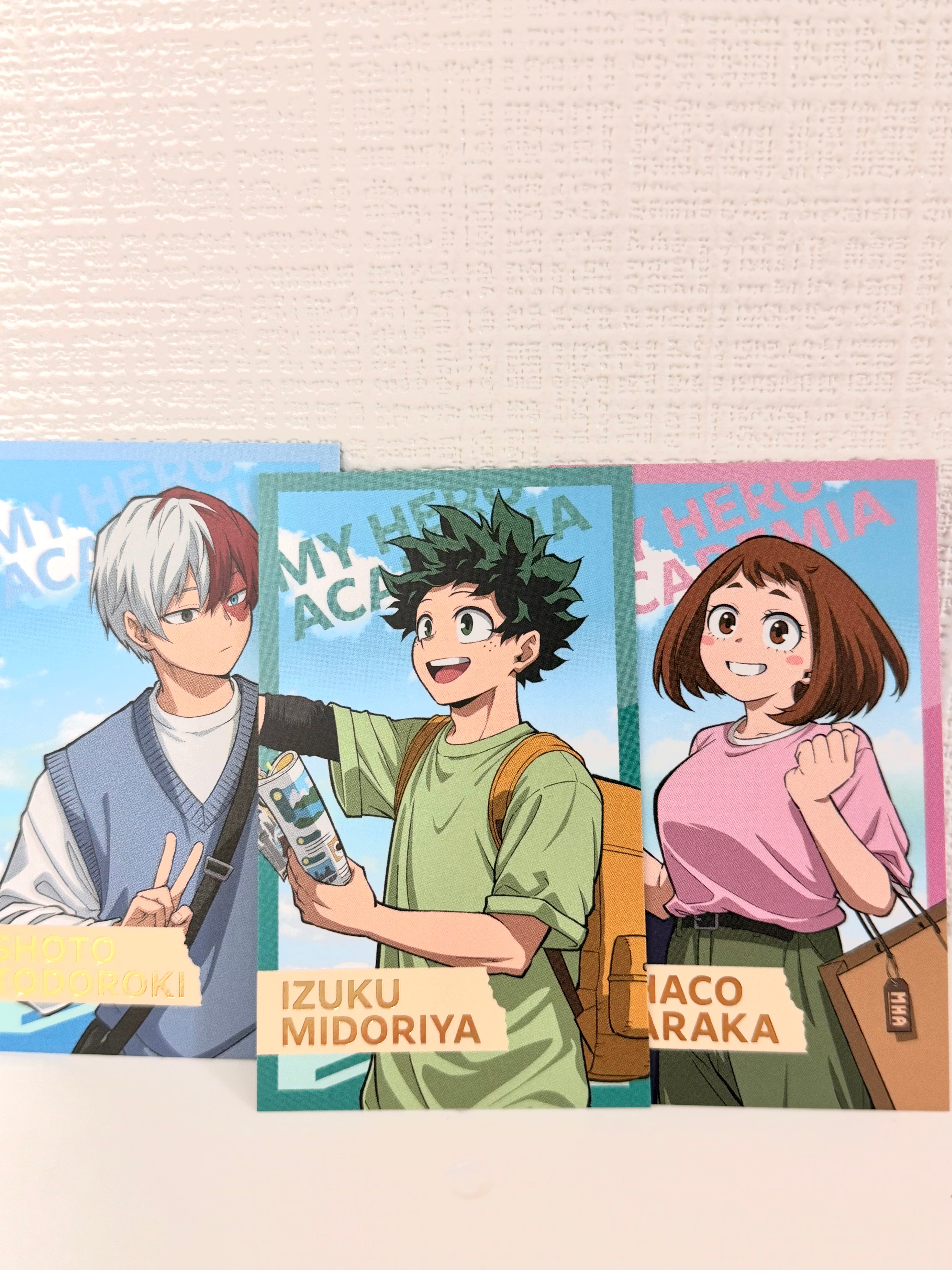 My Hero Academia Shoto Midoriya Uraraka  Official Collector Card Set of 3 263182