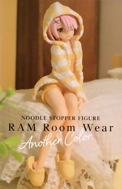Re:Zero Starting Life in Another World Ram (Room Wear Yellow Color Ver.) Noodle Stopper Figure BY FURYU Re Zero