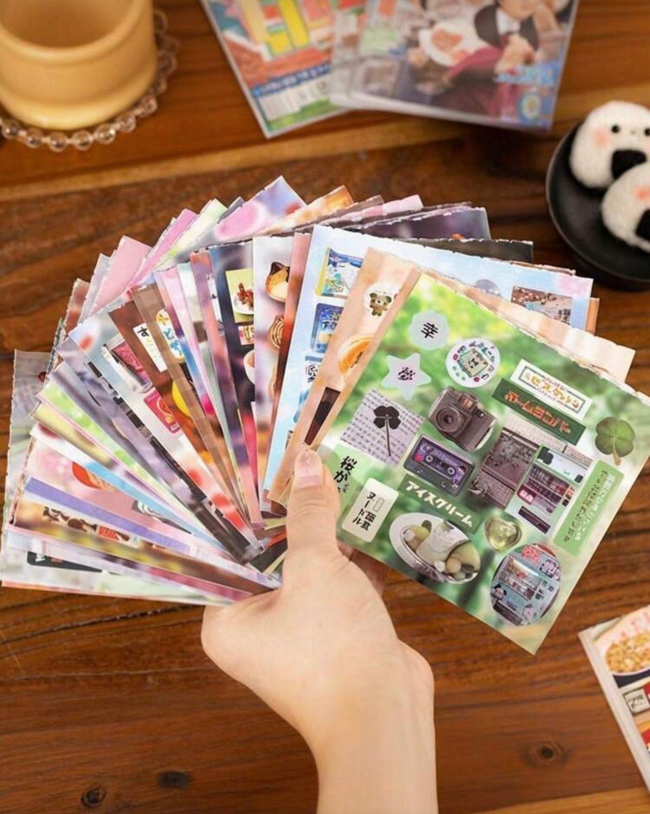 Japanese y2k retro Food Cuisine Themed Collage Sticker Cutout Book 20 pages/book