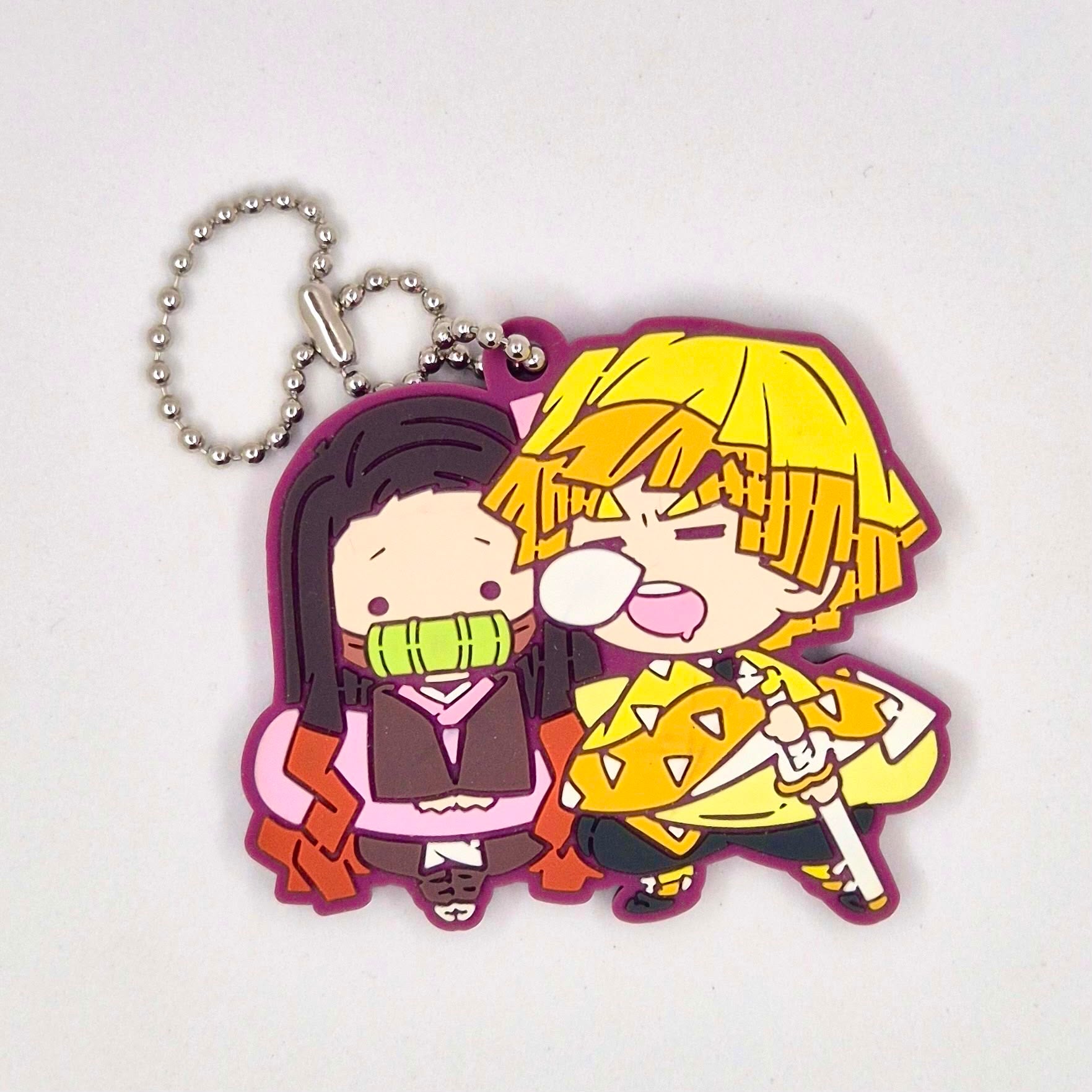 Demon Slayer Bandaid Series Gashapon Keychain Zenitsu & Kamado Nezuko