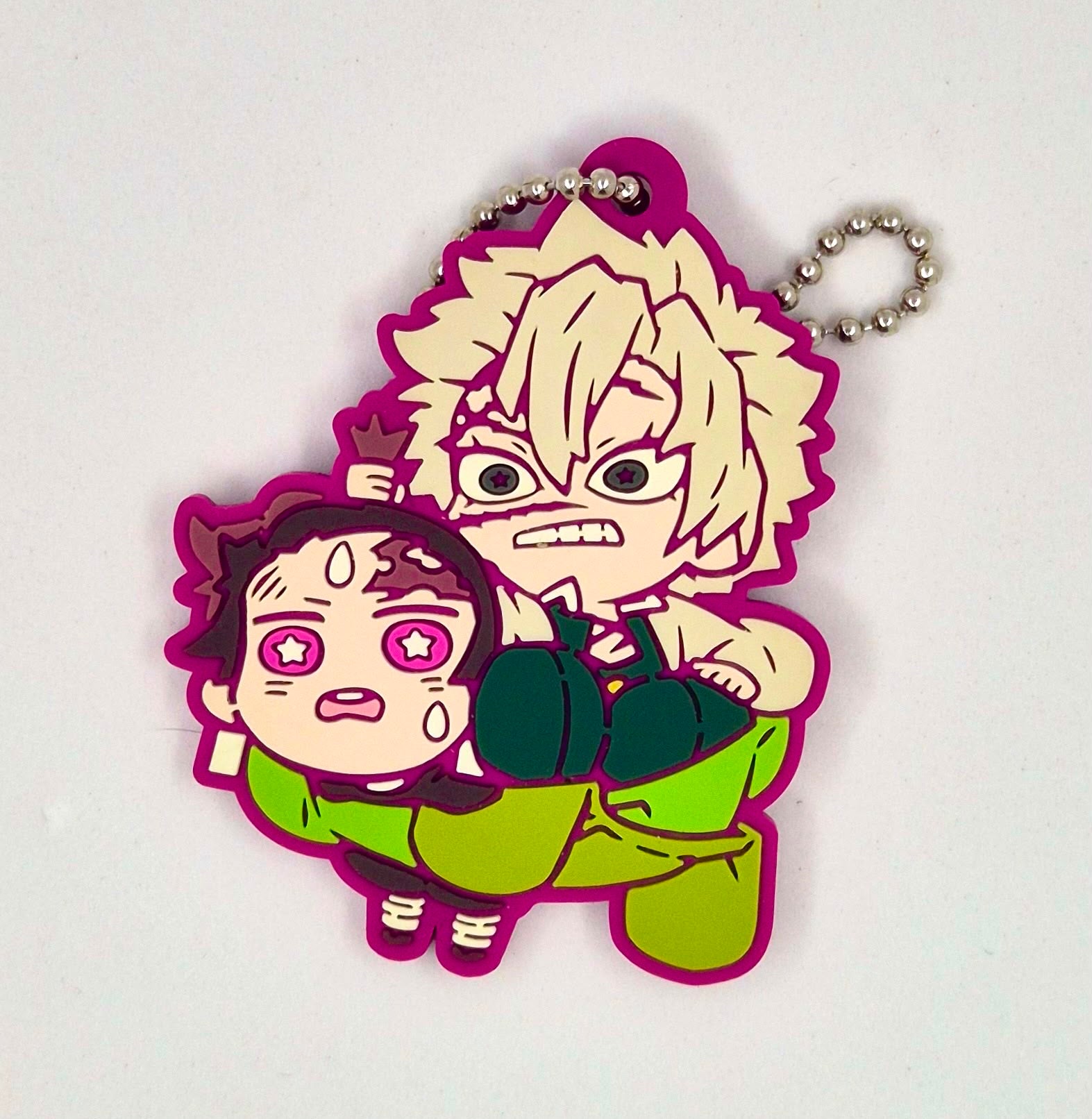 Demon Slayer Bandaid Series Gashapon Keychain Kamado Tanjiro & Sanemi Shinazugawa