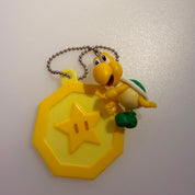 Super Mario Bros yellow Koopa Troopa mini figurine keychain by Bandai
