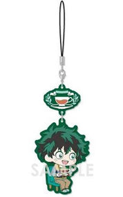 My Hero Academia Midoria Deku Tea Party Ver. Yura Rubber Keychain Gashapon