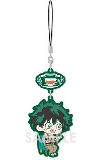My Hero Academia Midoria Deku Tea Party Ver. Yura Rubber Keychain Gashapon