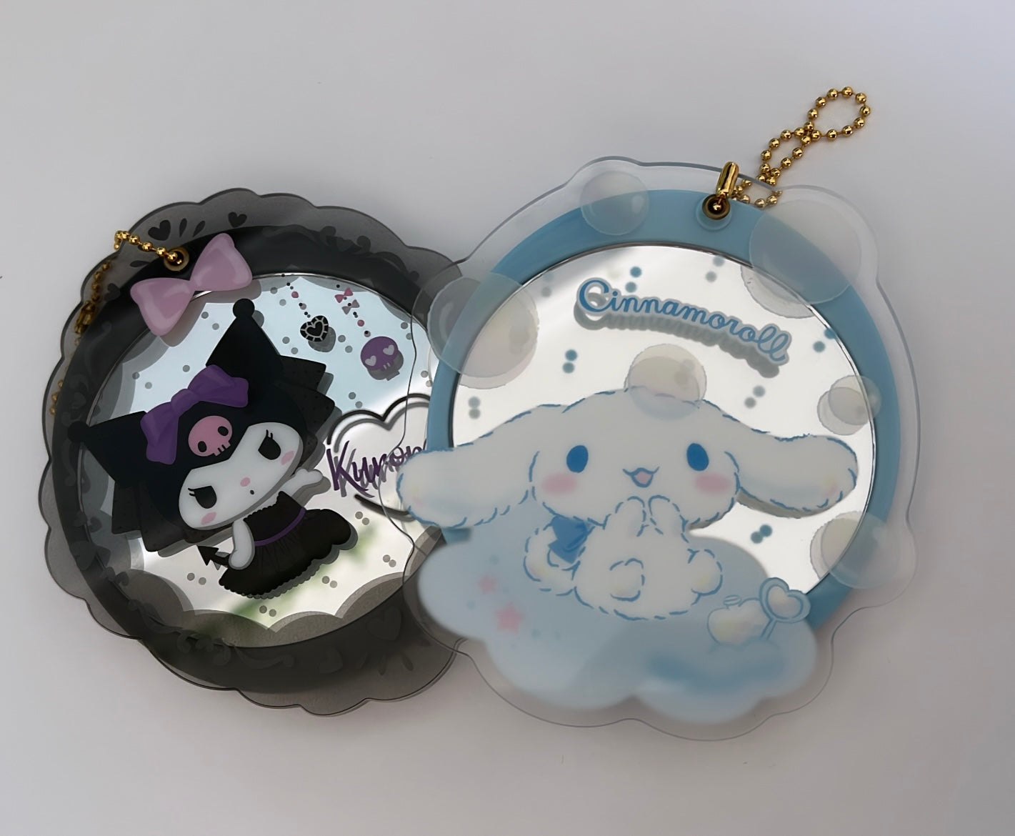 Official Sanrio Kuromi and Cinnamoroll Keychain Mirrors