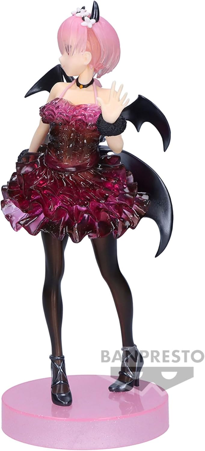 Banpresto - Re:Zero-Starting Life in Another World - Ram Special Color ver. -Clear & Dressy-, Bandai Spirits Espresto Figure Re Zero