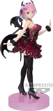 Banpresto - Re:Zero-Starting Life in Another World - Ram Special Color ver. -Clear & Dressy-, Bandai Spirits Espresto Figure Re Zero