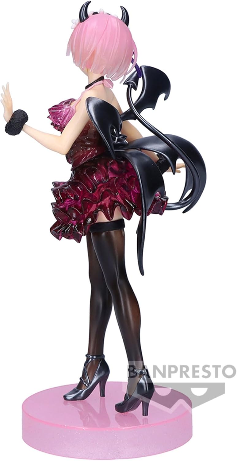 Banpresto - Re:Zero-Starting Life in Another World - Ram Special Color ver. -Clear & Dressy-, Bandai Spirits Espresto Figure Re Zero