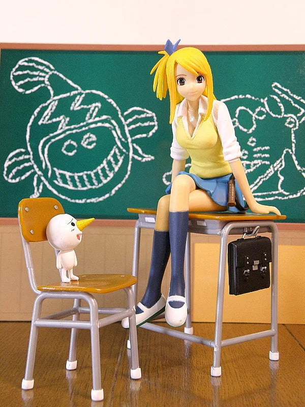 Fairy Tail - Lucy Hearfilia - Sunday x Magazine 50th Anniversary Collaboration Figure Set: St. Sunmaga Academy 3rd Period Lucy Heartfilia RARE