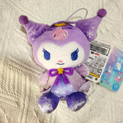 Sanrio Kuromi Snow Rainbow plush keychain JP