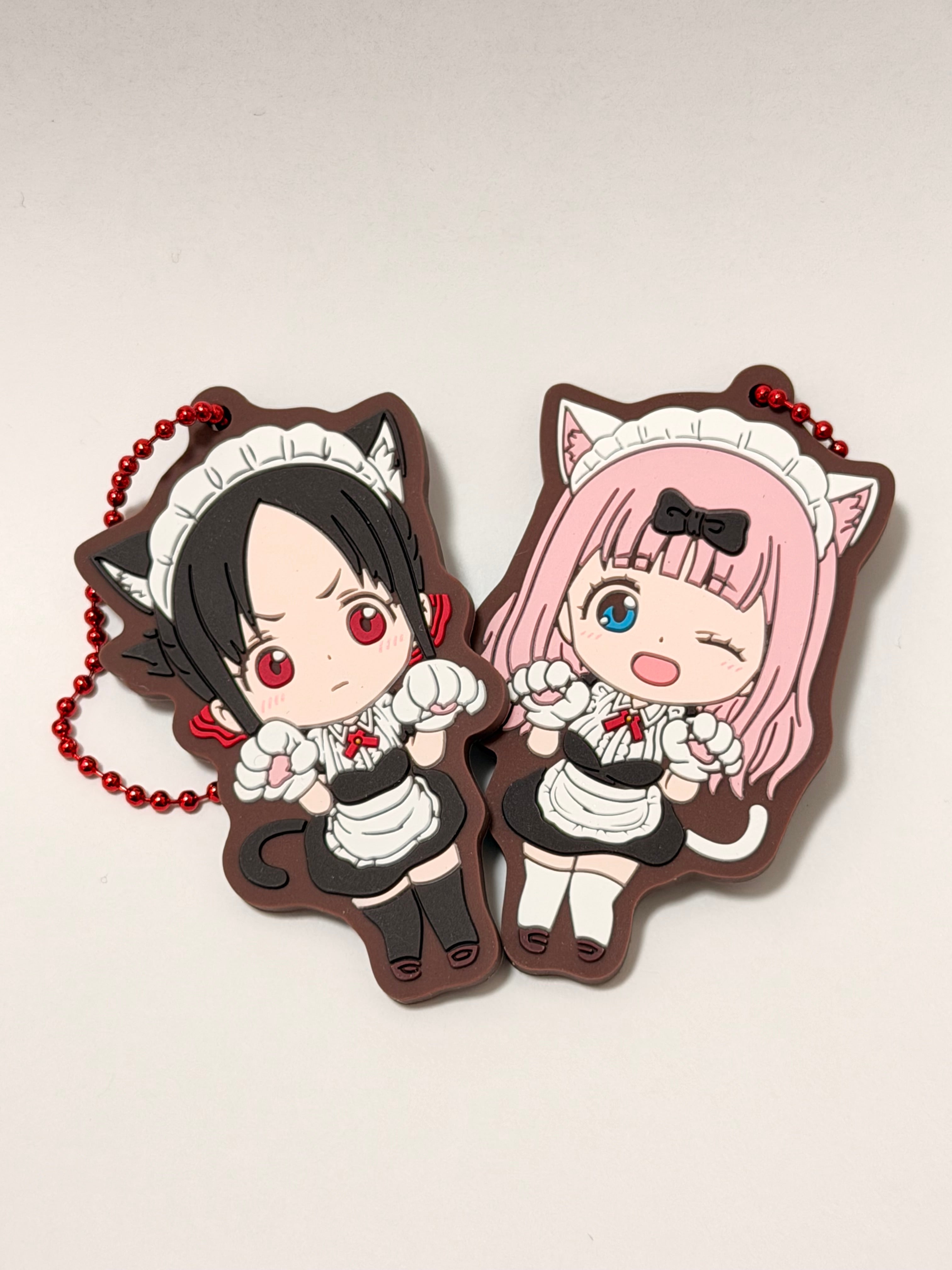 Kaguya Sama Love Is War Kaguya Fujiwara Cat Girl Maid Official Rubber Keychains RARE JP