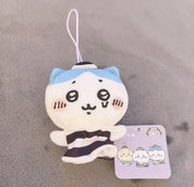Chiikawa Hachiware Prison Clothes Plush Keychain JP