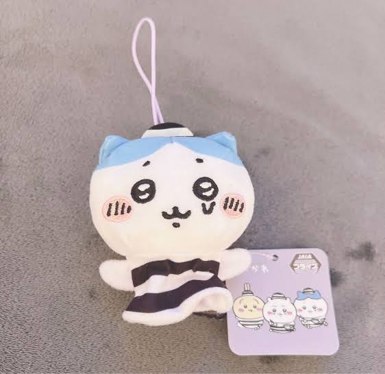 Chiikawa Hachiware Prison Clothes Plush Keychain JP