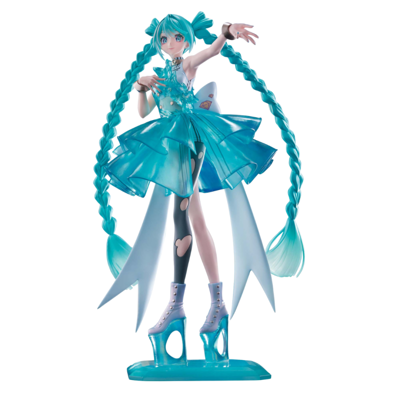 Vocaloid Hatsune Miku (Evolve Clearluxe) - Emerald Gem Figure by Bandai