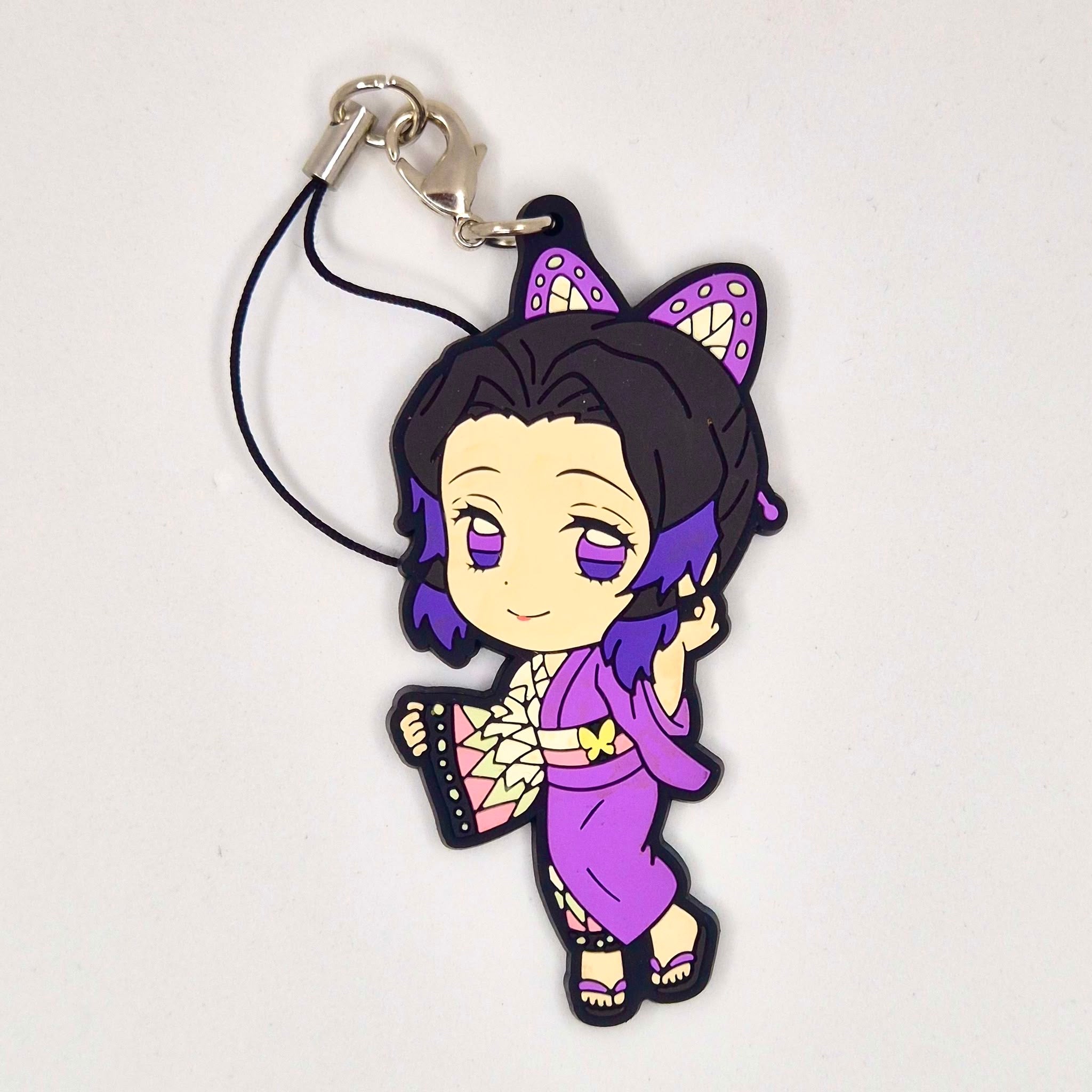 Demon Slayer Ichiban Kuji Shinobu Kocho strap rubber keychain