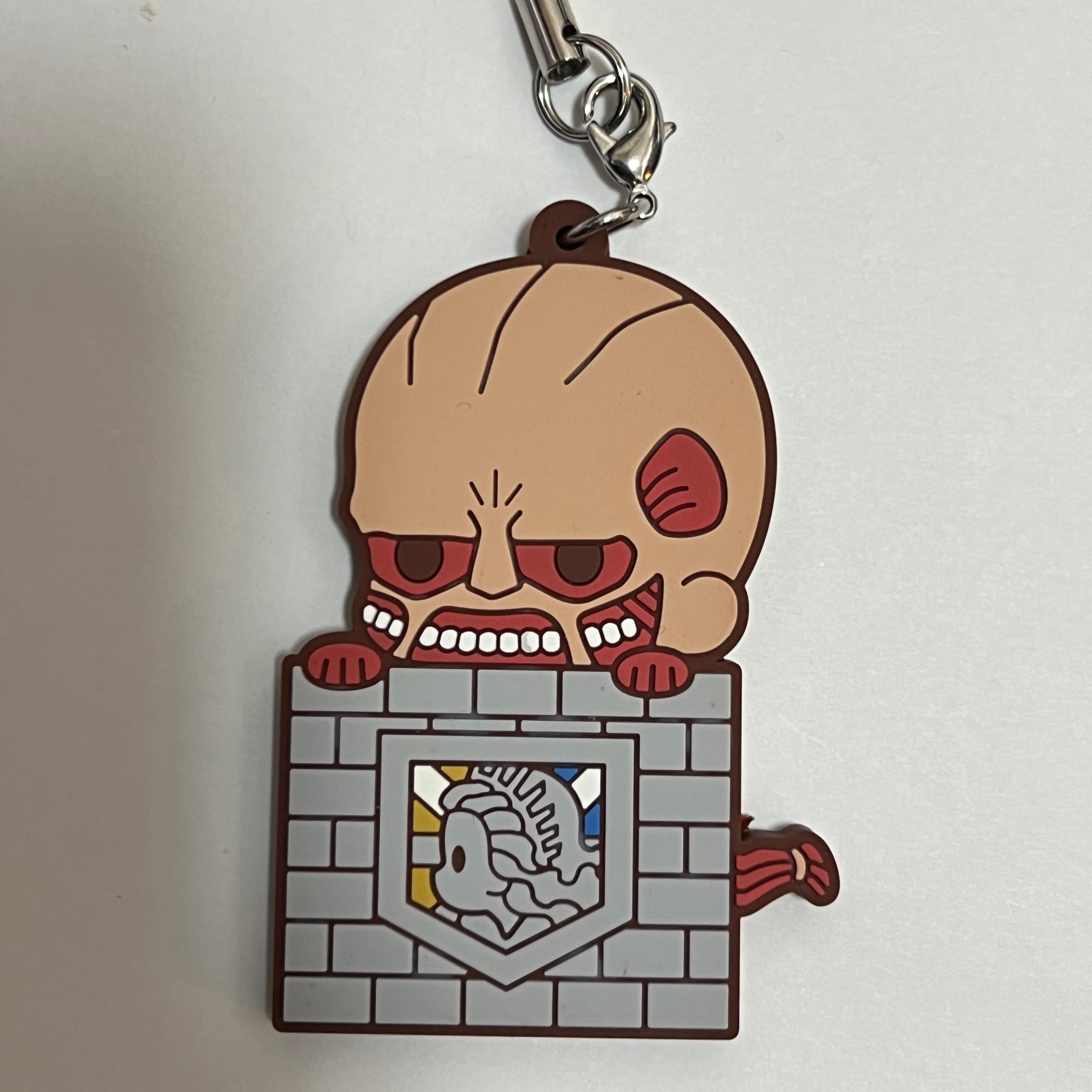 Attack On Titan Vintage 2013 kotobukiya Colossal Titan Strap rubber key charm