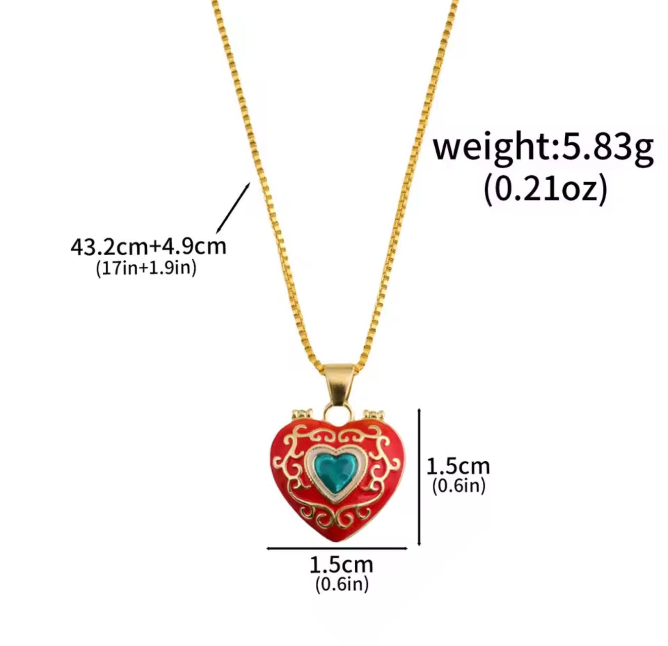 Sugar Sugar Rune Necklace Heart Opens