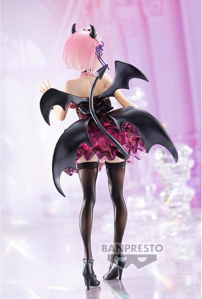 Banpresto - Re:Zero-Starting Life in Another World - Ram Special Color ver. -Clear & Dressy-, Bandai Spirits Espresto Figure Re Zero