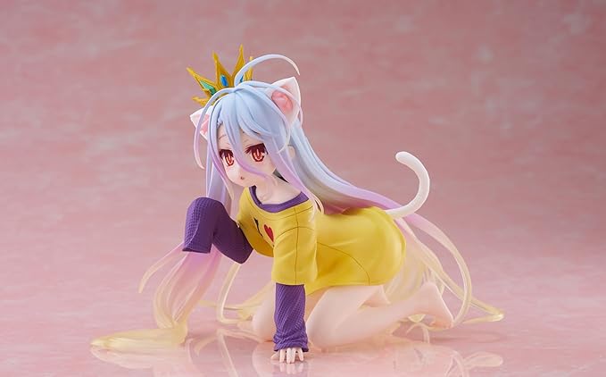 NO GAME NO LIFE - Shiro Desktop Cute Cat Ear T-Shirt Ver. Figure Taito