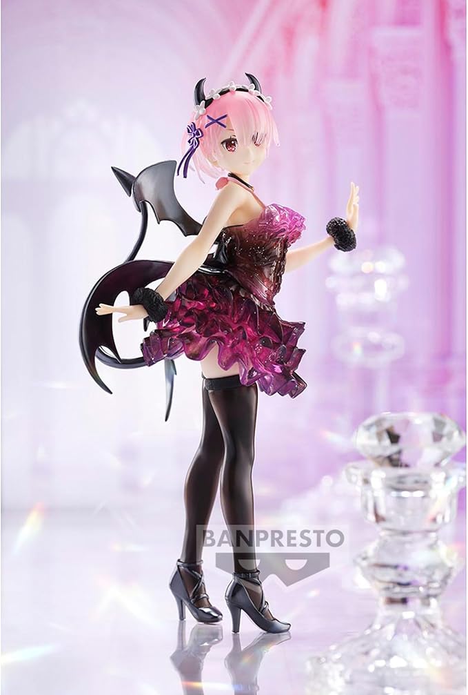 Banpresto - Re:Zero-Starting Life in Another World - Ram Special Color ver. -Clear & Dressy-, Bandai Spirits Espresto Figure Re Zero