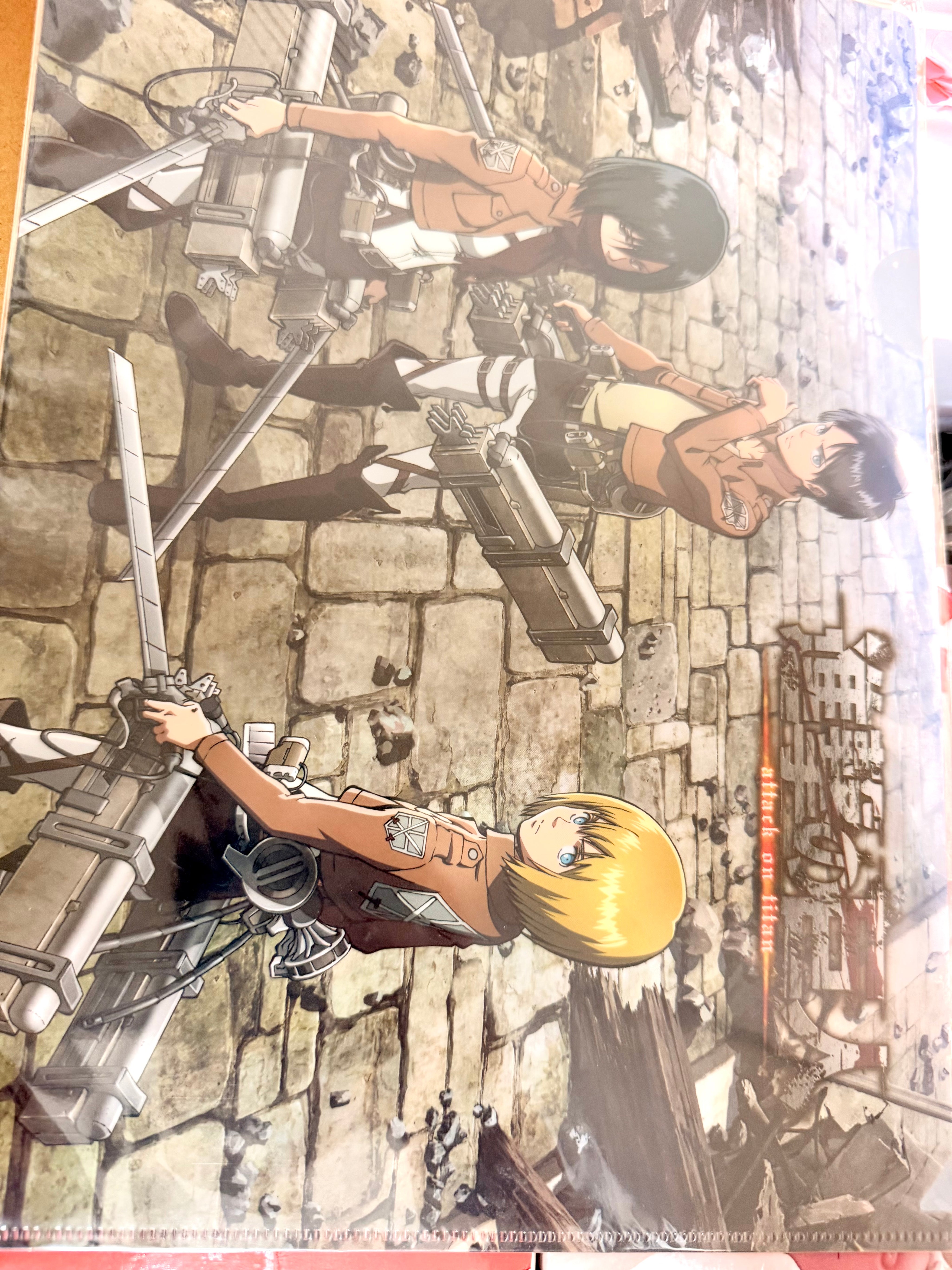 Attack on Titan Eren Mikasa Armin A4 Folder