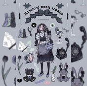 Aesthetic Gothic Lolitta Grunge Anime Girl Sticker Sheets