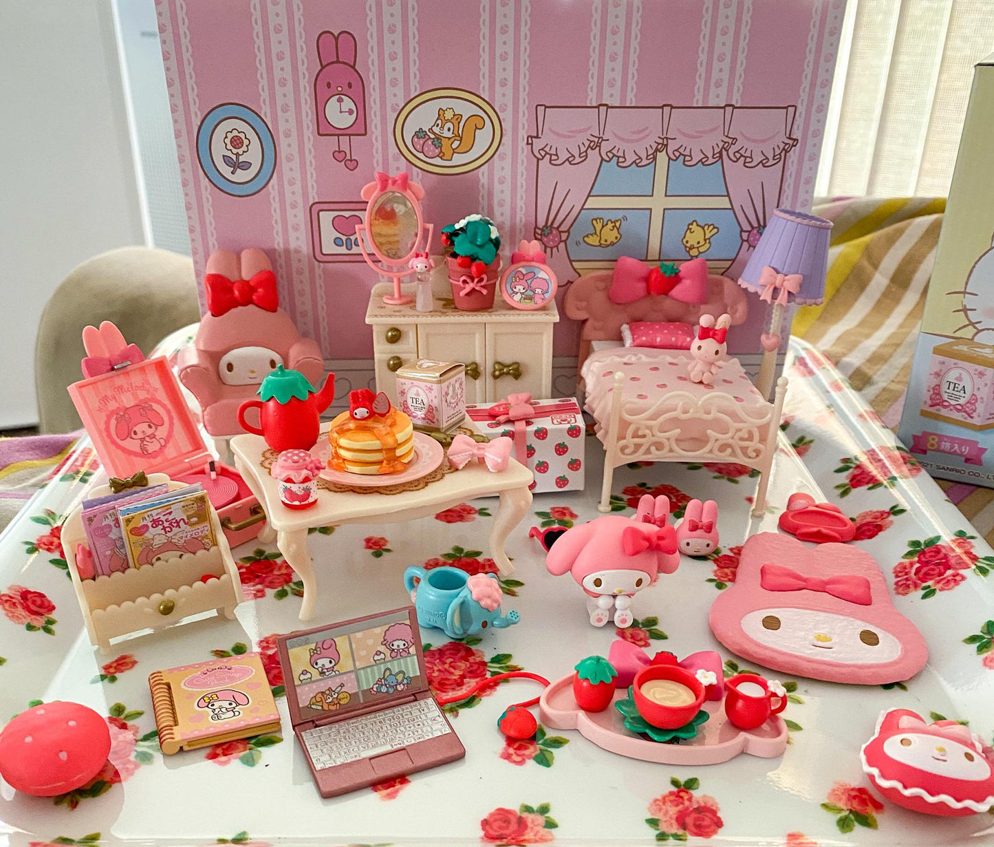 Sanrio My Melody Bedroom Miniature Complete Set by Re-ment