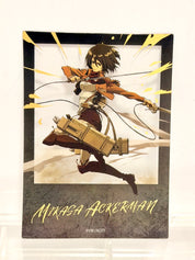 Attack on Titan Official collector Clear Card Gold Foil Eren and Mikasa Set