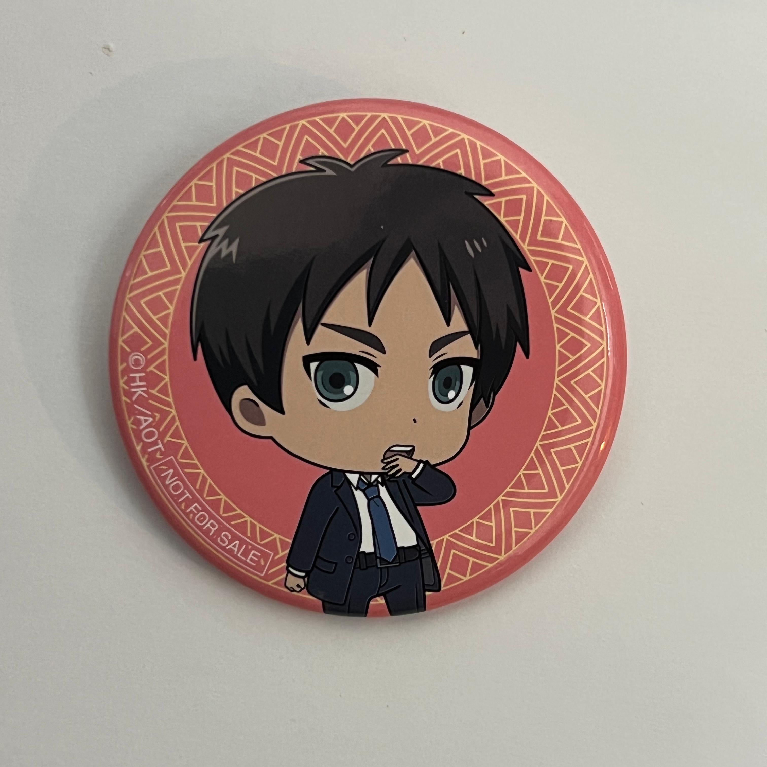 Attack on Titan Eren Yeager Sukiya pin badge