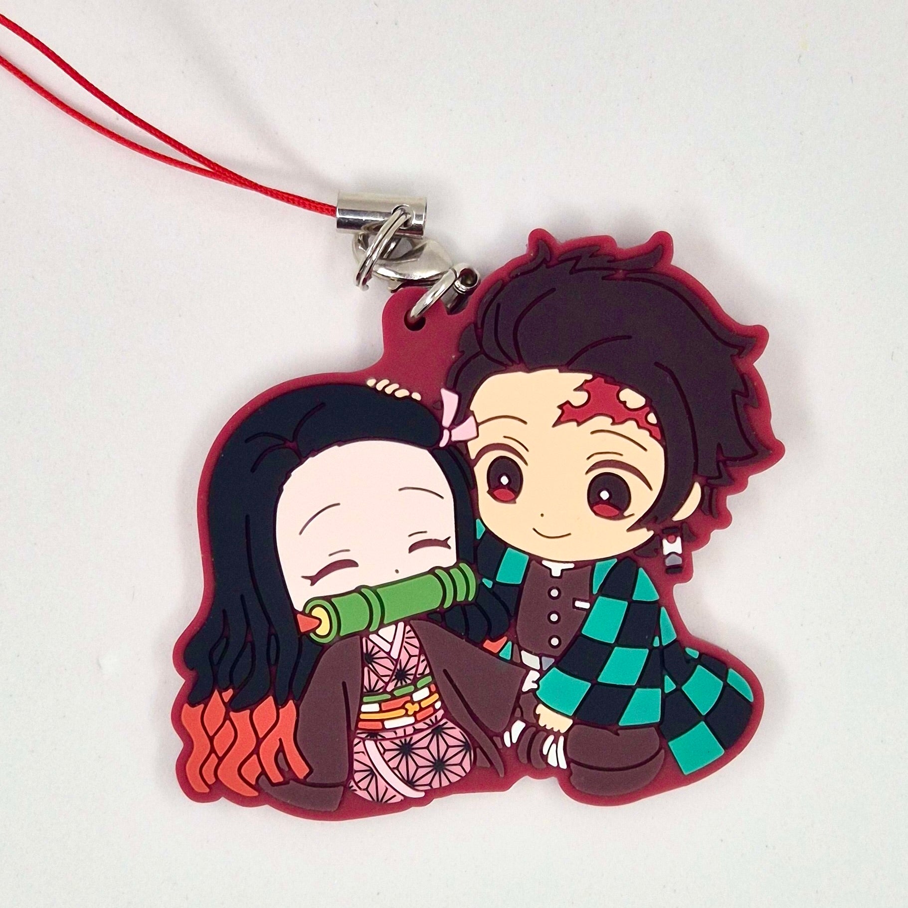 Demon Slayer Official Tanjiro and Nezuko Rubber Keychain