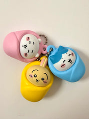 Chiikawa Pajama Official Mini Figure Keychain JP Set of 3 Complete