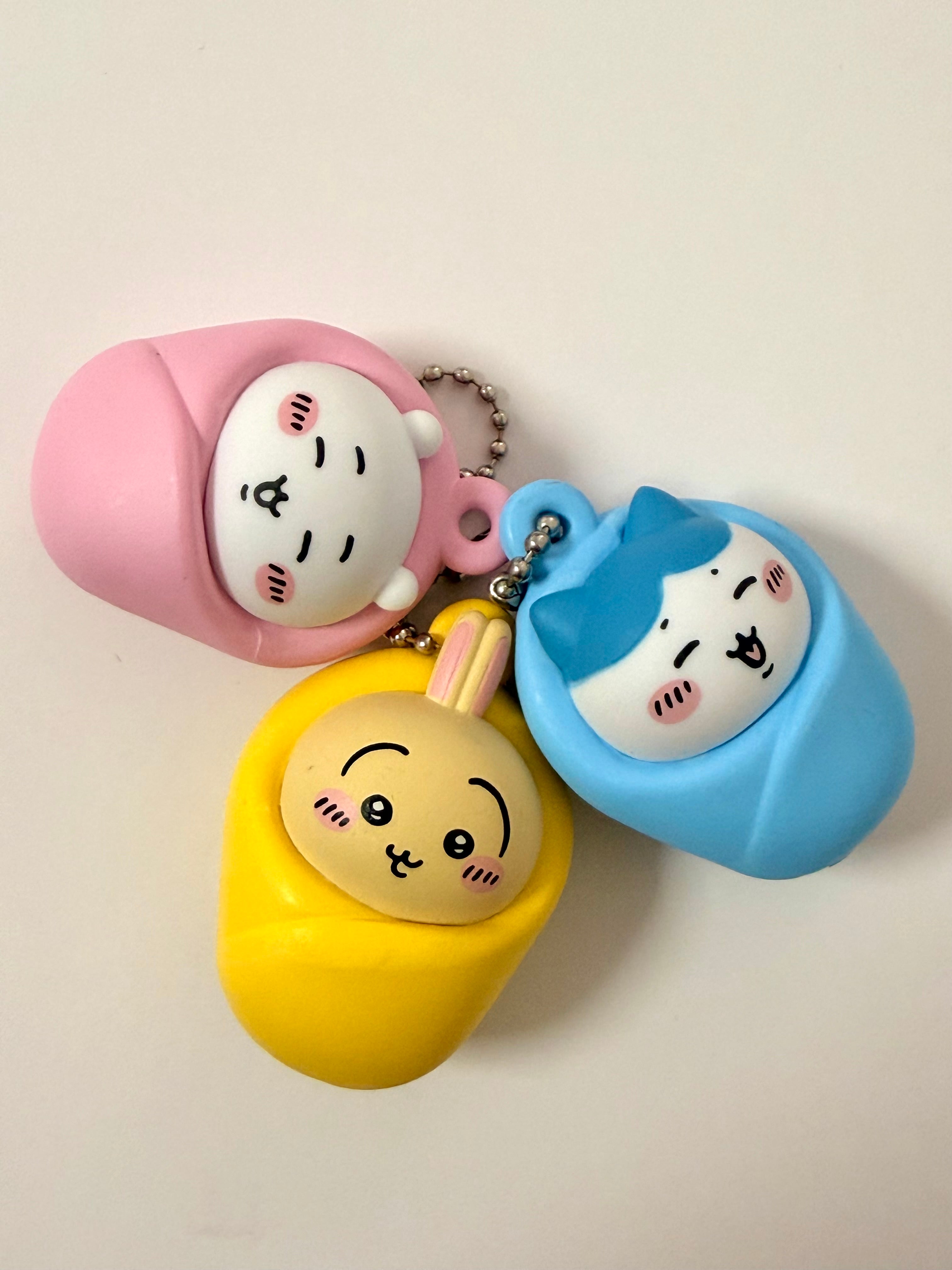 Chiikawa Pajama Official Mini Figure Keychain JP Set of 3 Complete