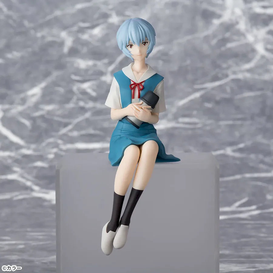 Evangelion Rei Chokonose 30th Anniversary Perching School Uniform Version Figure by SEGA