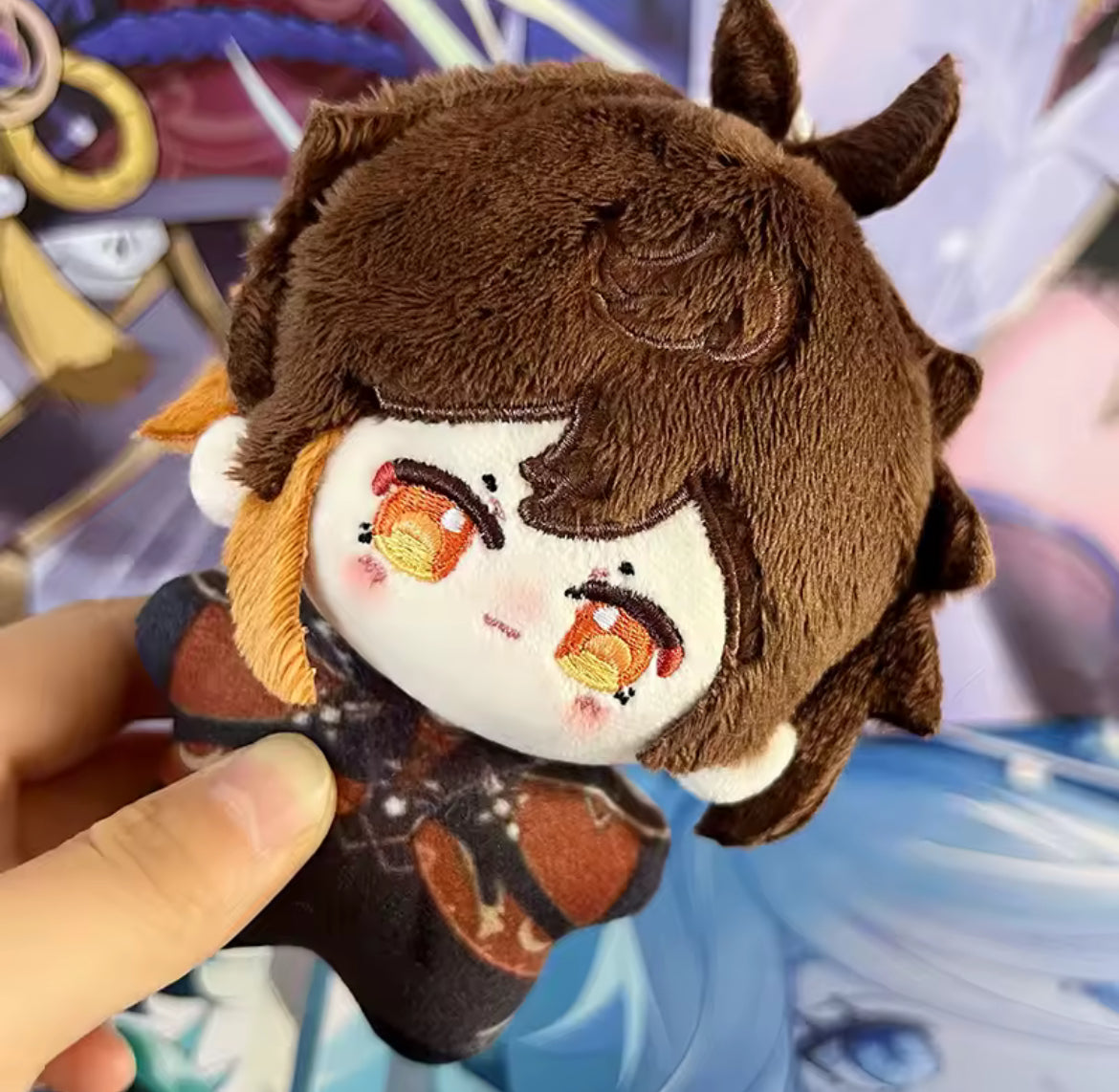 Genshin Impact Zhongli Fanmade Plushie Keychain