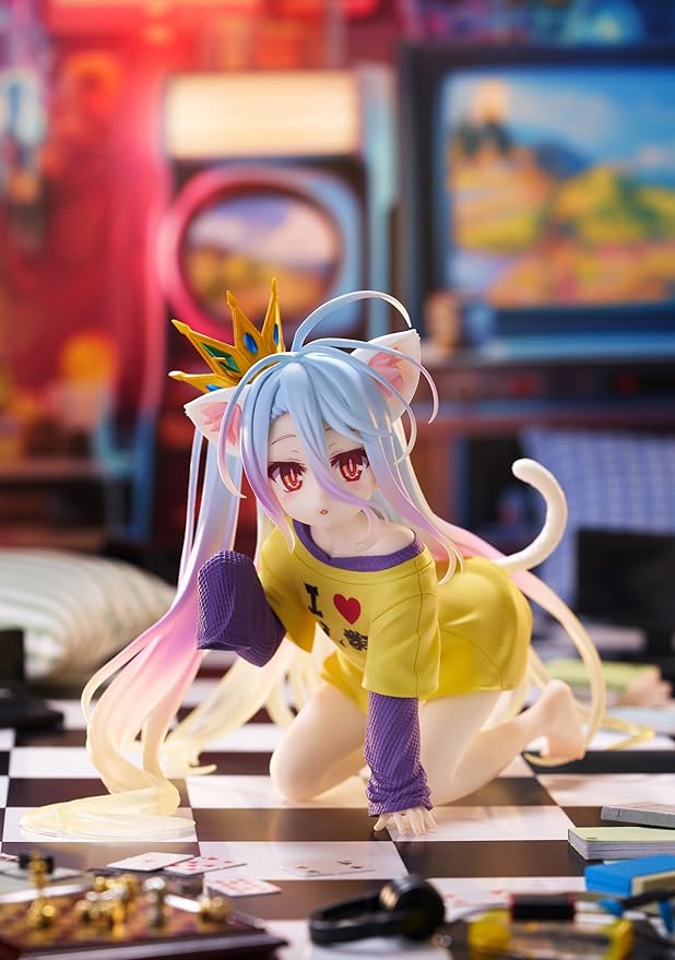 NO GAME NO LIFE - Shiro Desktop Cute Cat Ear T-Shirt Ver. Figure Taito