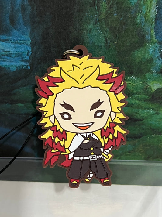 Demon Slayer Original Rengoku Rubber Keychain by Bandai