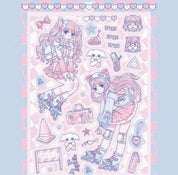 2000s Anime Girl Aesthetic Kawaii Cybercore Angelcore Lolitta Sticker Sheets