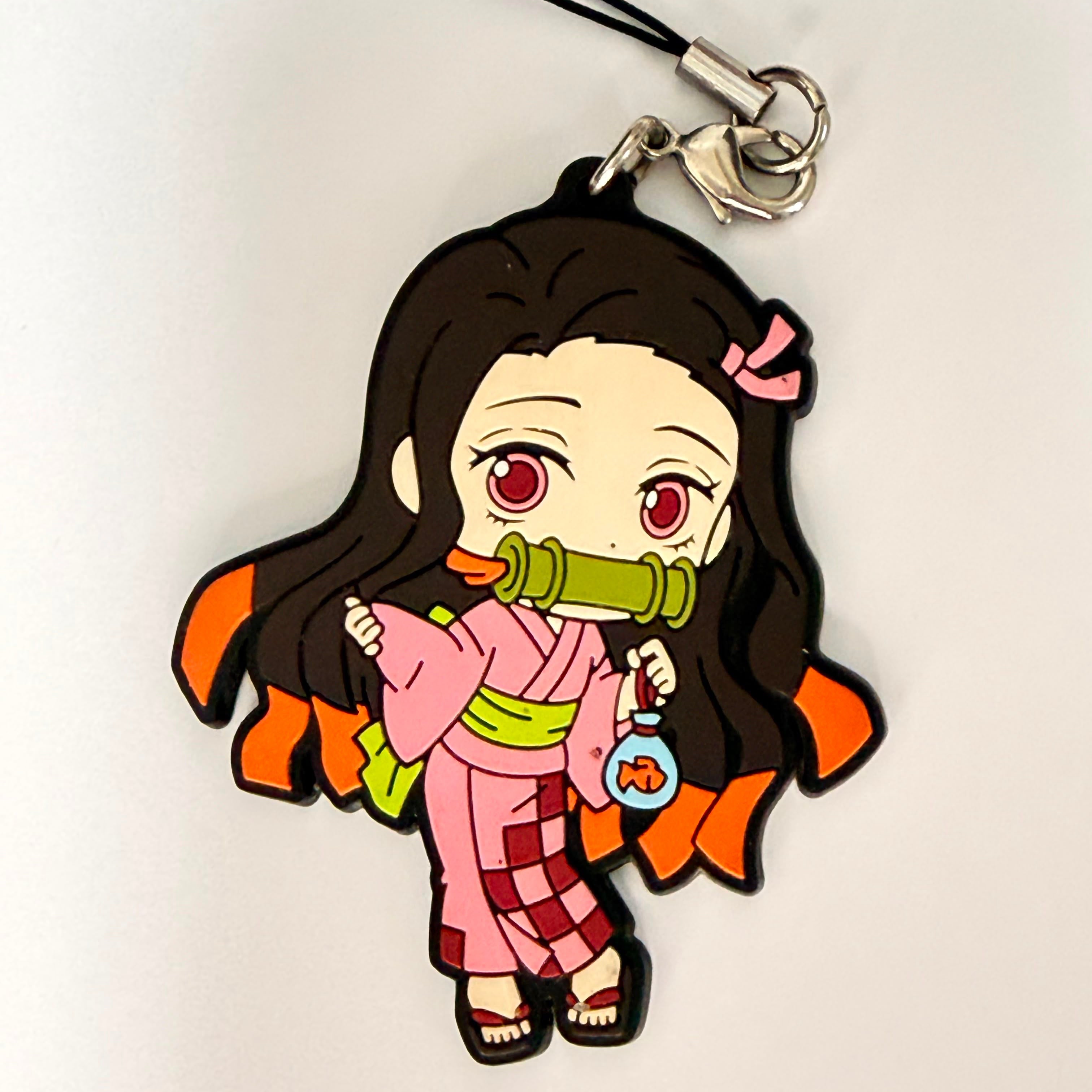 Demon Slayer Kamado Nezuko strap rubber keychain by Bandai