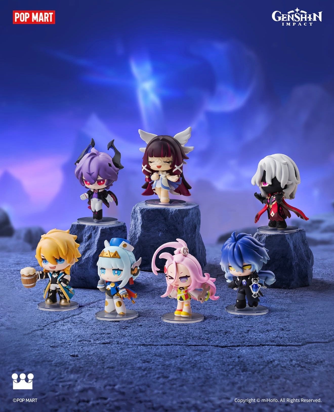 Popmart X Genshin Impact The Adventure Continues Gathering Chibis Figure Blind Box