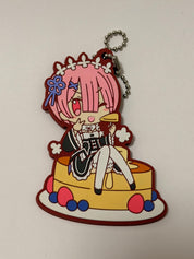 Re Zero Rem Ram Emilia Official Rubber Keychains