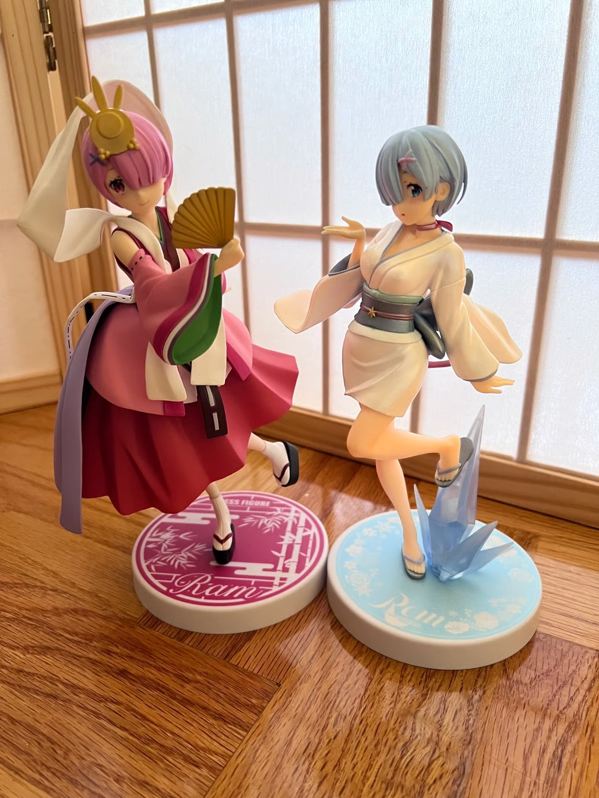 Set of 2: Furyu Re:Zero Starting Life in Another World: Rem Yuki Onna Fairy Tall Series SSS Figure and Princess Kaguya (Pearl Version) Re Zero
