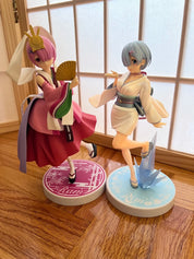 Set of 2: Furyu Re:Zero Starting Life in Another World: Rem Yuki Onna Fairy Tall Series SSS Figure and Princess Kaguya (Pearl Version) Re Zero