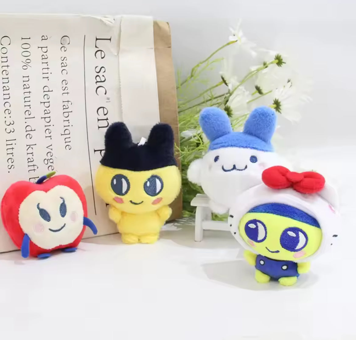 Tamagotchi Plush Keychain Mametchi Mimitchi