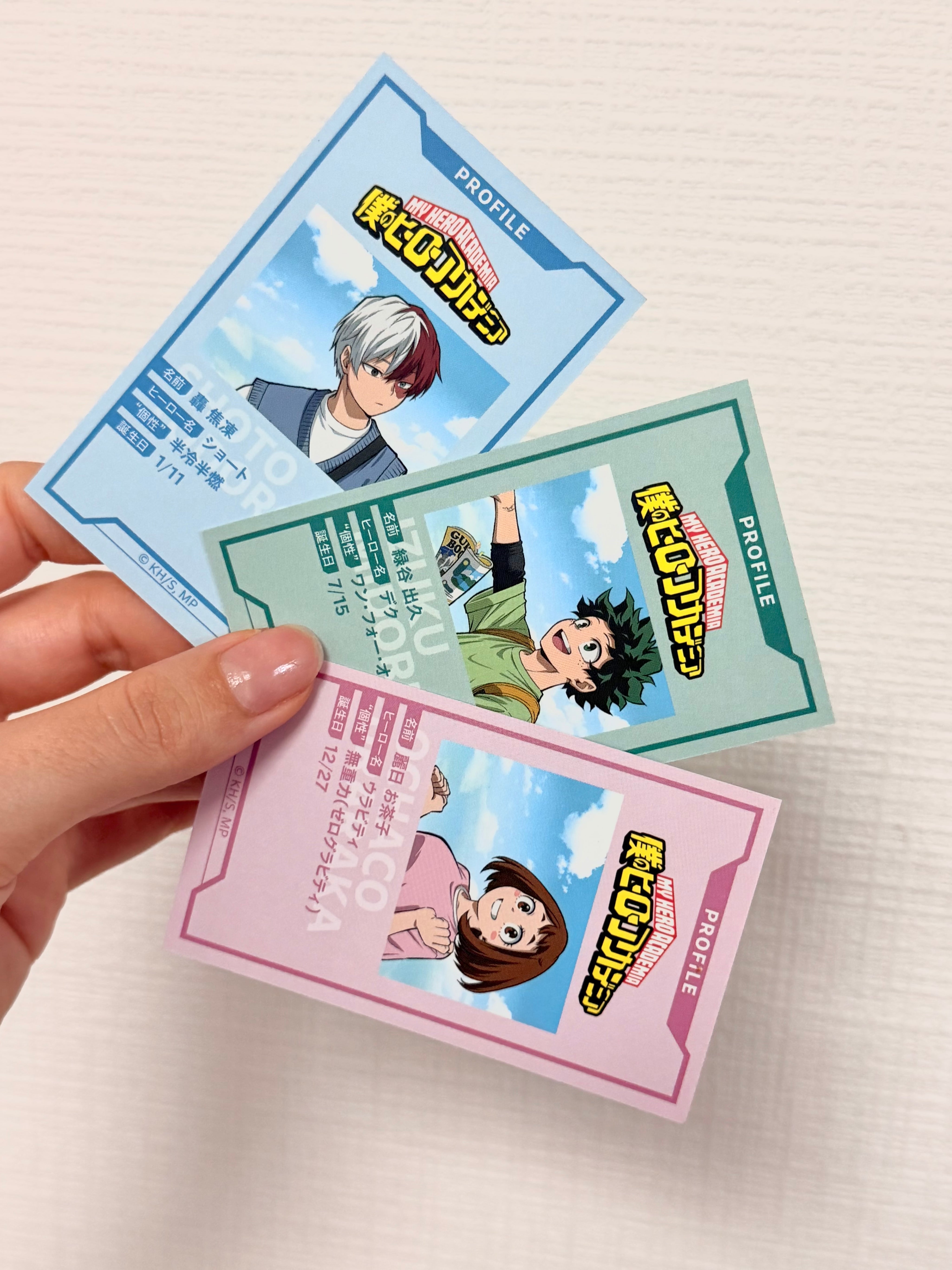 My Hero Academia Shoto Midoriya Uraraka  Official Collector Card Set of 3 263182